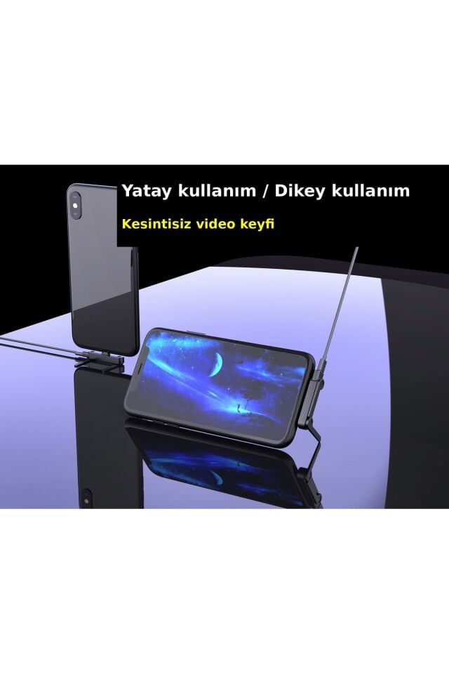 240W 2’si 1 Arada Type-C Hızlı Şarj Kablosu Katlanabilir Standlı Telefon, Tablet ve Laptop Uyumlu