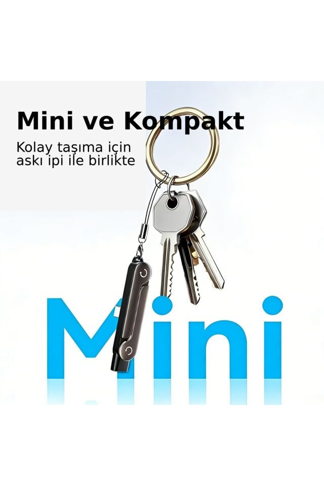 240W 2’si 1 Arada Type-C Hızlı Şarj Kablosu Katlanabilir Standlı Telefon, Tablet ve Laptop Uyumlu