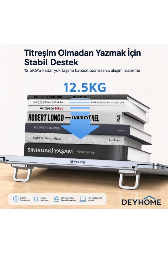 İnce ve Görünmez Laptop Standı 2’li Set – Ayarlanabilir, Nano Yapışkanlı, Isı Dağıtıcı Taşınabilir