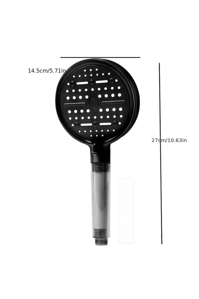 3’lü Set 6 Fonksiyonlu Filtreli Duş Başlığı + 150 cm Örgülü Hortum + Yapışkanlı Mafsal
