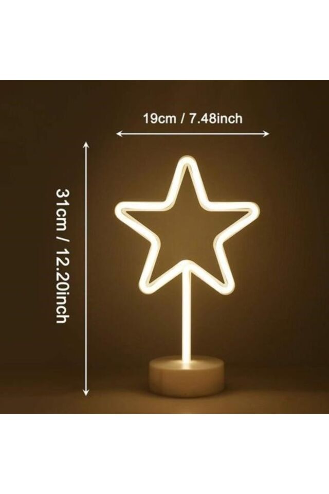 USB veya Pillerle Çalışan Led-Masa Lambası Ambiyans Aydınlatması Aksesuar