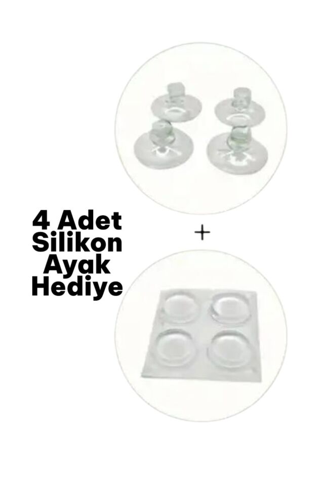 Yeni Temperli Cam Sebze Meyve Doğrama Kesme Tahtası + Yedek Silikon Ayak, Kenarları Oval, 25X35CM