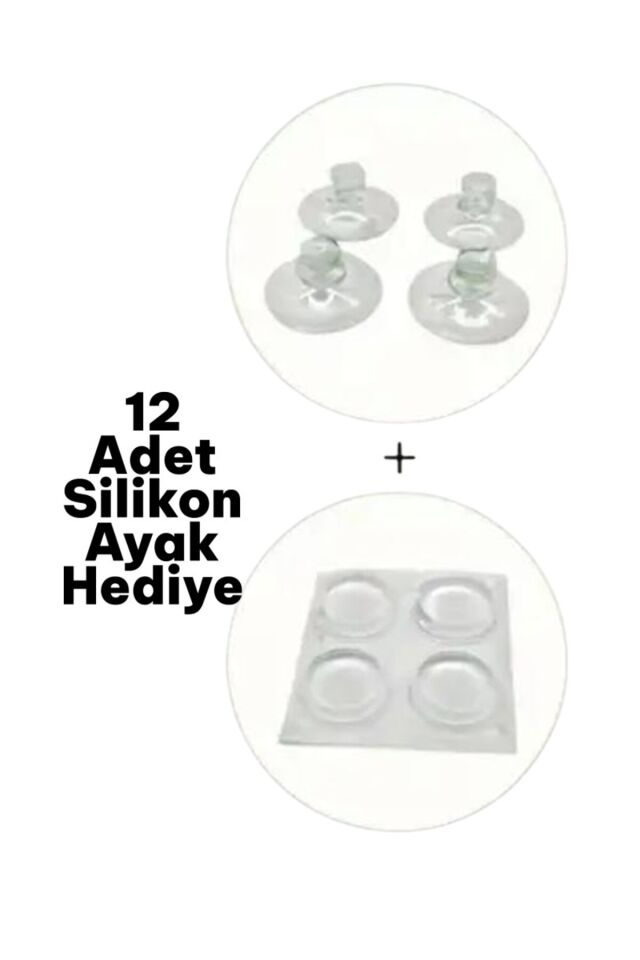 3'lü Set Temperli Cam Sebze Meyve Doğrama Kesme Tahtası + Yedek Silikon Ayak