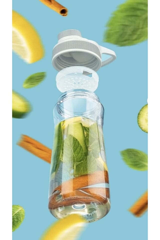 Şeffaf Spor Okul Ofis Su Matarası Suluk 530ml (5PP EN GÜVENİRLİK PLASTİK SINIFI) 9 Farklı Renk