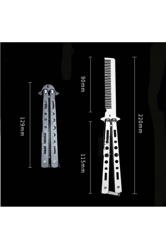 Çelik Katlanır Saç Şekillendirici Kelebek Tarak