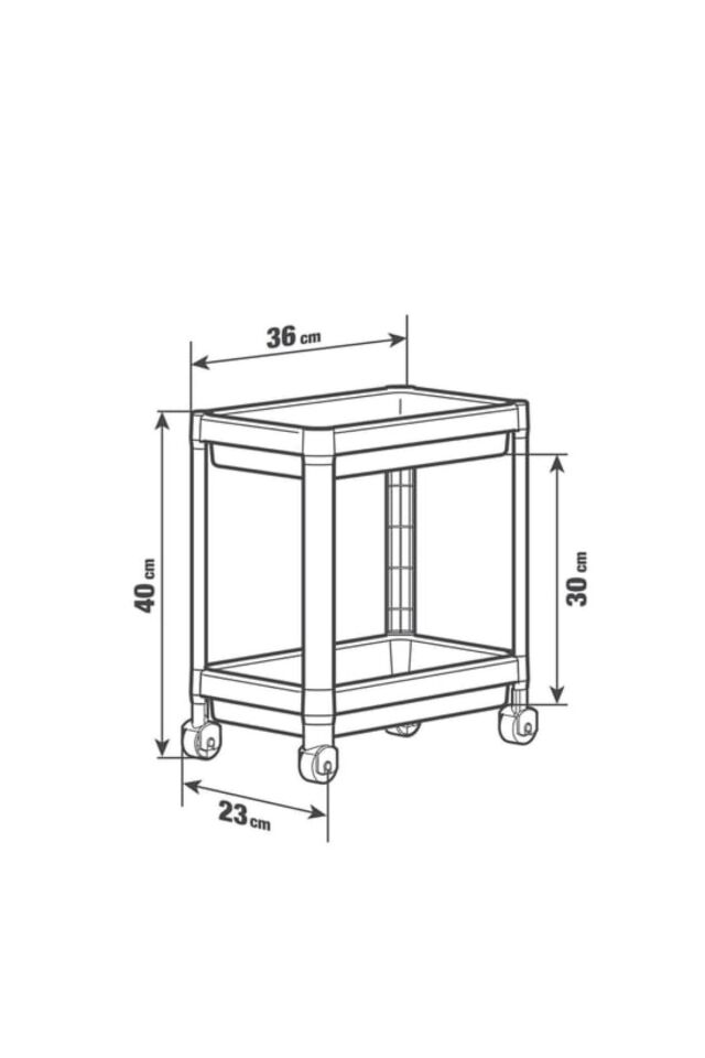 1 Adet MAJA Tekerlekli 2 Katlı Düzenleyici Raf – Mutfak ve Banyo Düzenleyici,Evye Altı Deterjanlık
