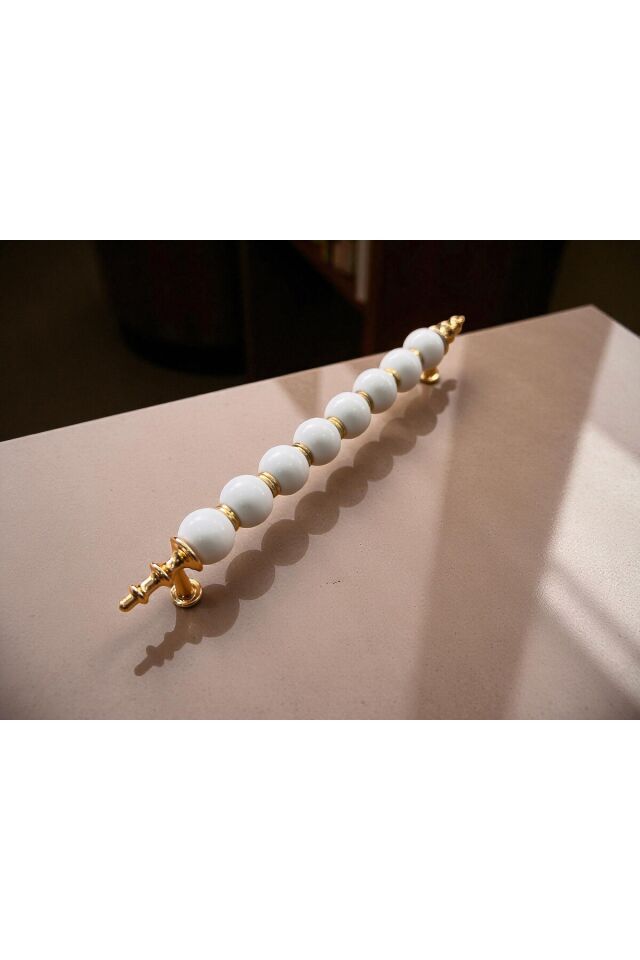 Boncuk Kulp Gold ve Siyah 96mm,128mm ve 160mm Dolap Çekmece Mobilya Kulbu