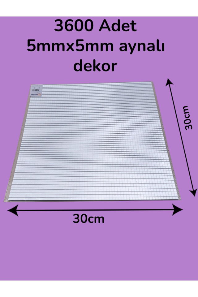 Kare Cam 5mm x 5mm Gümüş Renk Mozaik Fayans Çıkartmaları El İşi Kendinden Yapışkanlı Aynalı