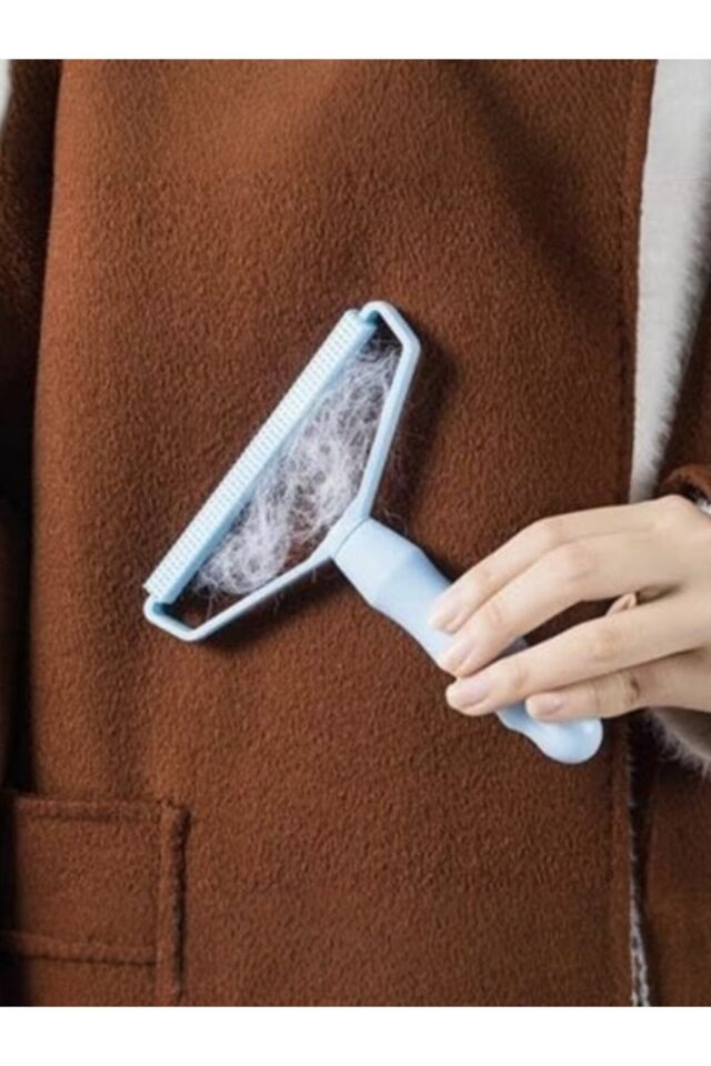 Çift Taraflı Elbise Kazak Plastik Kumaş Tüy Alma ve Tiftik Temizleyici Toplayıcı Taşınabilir (Pembe)