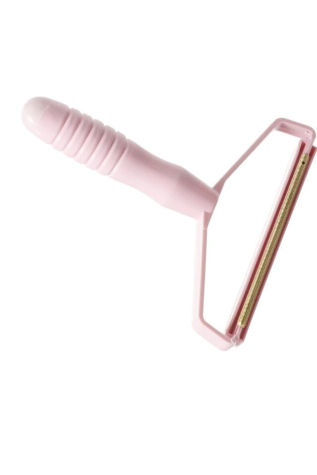 Çift Taraflı Elbise Kazak Plastik Kumaş Tüy Alma ve Tiftik Temizleyici Toplayıcı Taşınabilir (Pembe)