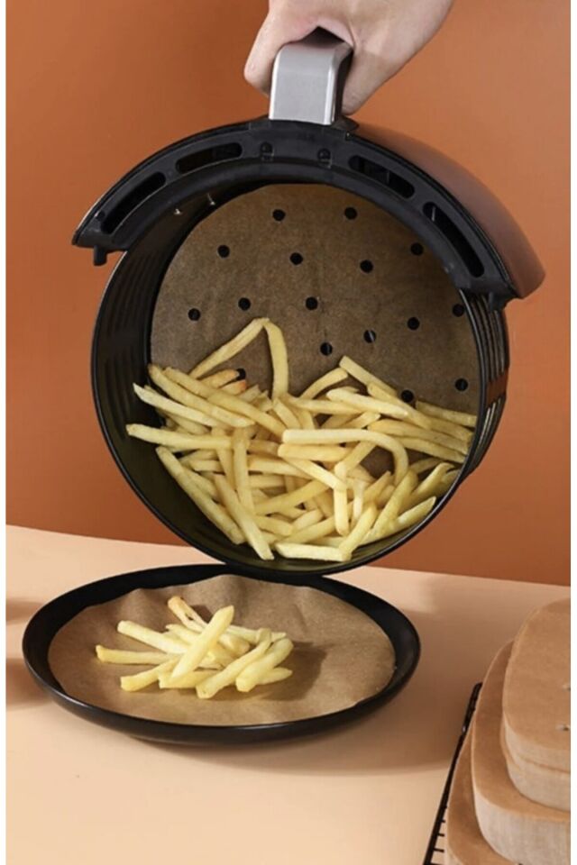 100'lü Delikli Yuvarlak Modelli Tek Kullanımlık Pişirme Kağıdı Yapışmaz Yağ Geçirmez