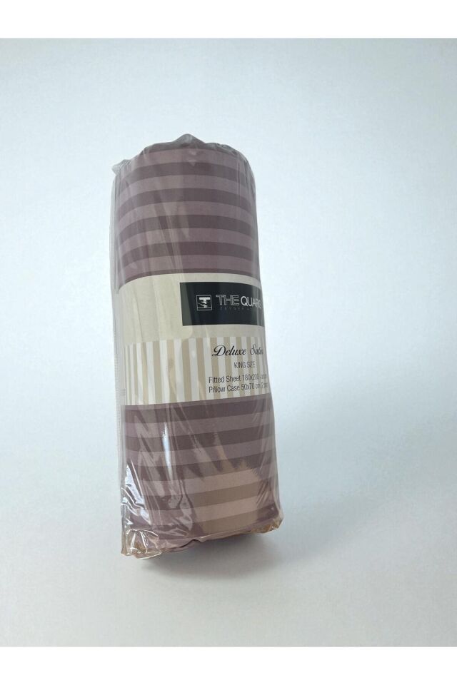 The Quaris Deluxe Pamuk Saten Çift Kişilik Çarşaf (180x200+30cm) ve Yastık Kılıfı (50x70cm)