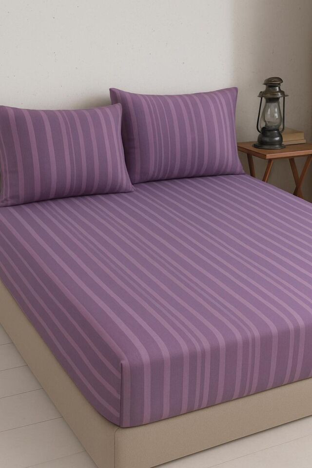 The Quaris Deluxe Pamuk Saten Çift Kişilik Çarşaf (180x200+30cm) ve Yastık Kılıfı (50x70cm)