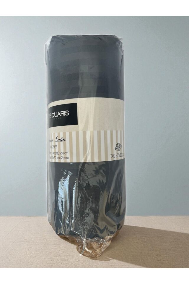The Quaris Deluxe Pamuk Saten Çift Kişilik Çarşaf (180x200+30cm) ve Yastık Kılıfı (50x70cm)