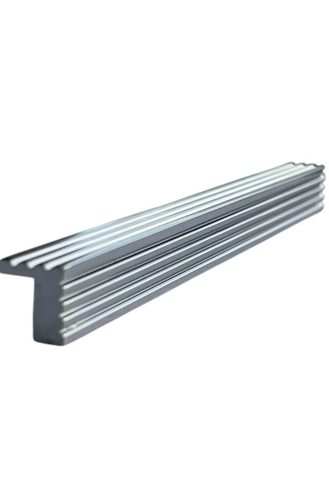 Lüks Dar L Çizgili % 100 Alüminyum Metal 4 Renk Mobilya Çekmece Kapak Kulbu