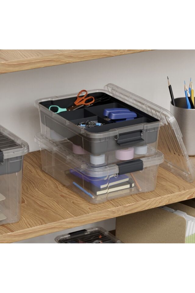 Düzenleyici Kutusu 4.25 Lt. El Aletleri, Takılar, Gıda için Çok Amaçlı Depolama Organizatörü