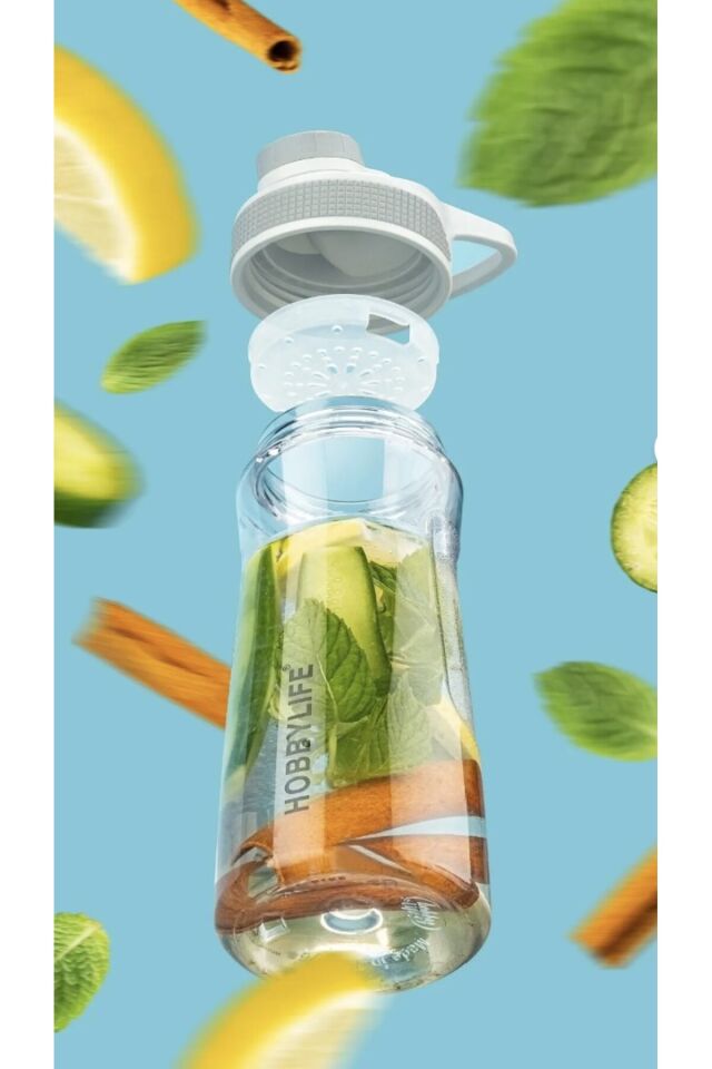 Şeffaf Spor Okul Ofis Su Matarası Suluk 530ml (5PP EN GÜVENİRLİK PLASTİK SINIFI) 9 Farklı Renk