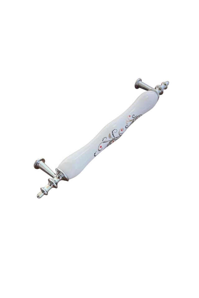 Porselen Kulp Çin Gülü Desenli Mobilya Çekmece Kapak Kulbu