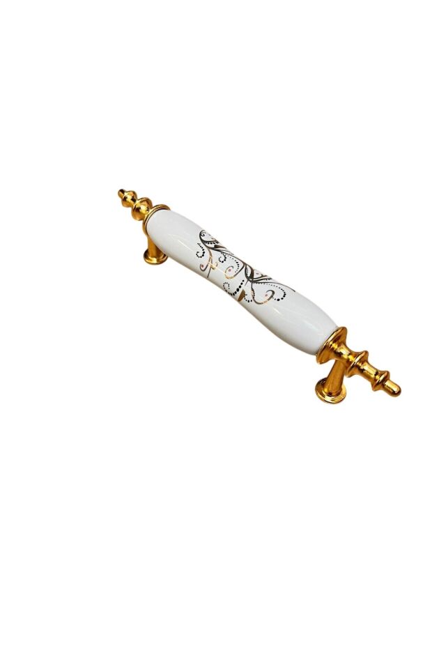 Porselen Kulp Çin Gülü Desenli Mobilya Çekmece Kapak Kulbu