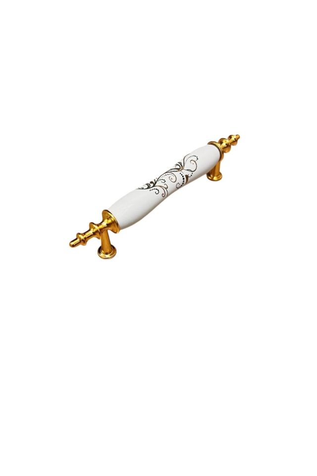 Porselen Kulp Çin Gülü Desenli Mobilya Çekmece Kapak Kulbu