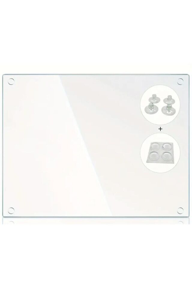 2'li Temperli (20X30CM 25X35CM) Cam Sebze Meyve Doğrama Kesme Tahtası, Kenarları Oval