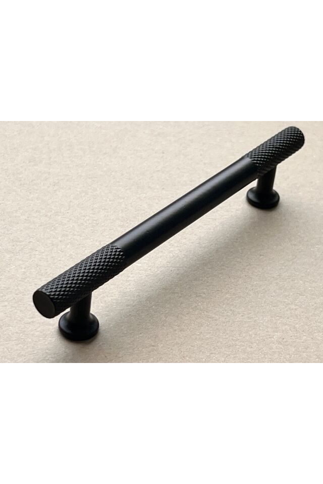 Çekmece Kapak Kulbu Alüminyum Metal Siyah Boya T Bar ( Tırtıklı Çubuk) Kulp Mobilya Mutfak