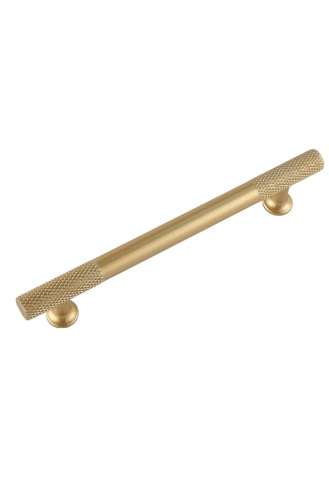 T Bar (Tırtıklı) Baklava Dilimli Mat Sarı Kulp Mobilya Mutfak Çekmece Kapak Kulbu