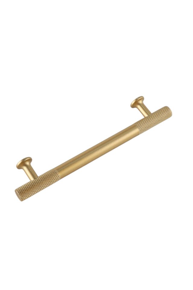 T Bar (Tırtıklı) Baklava Dilimli Mat Sarı Kulp Mobilya Mutfak Çekmece Kapak Kulbu