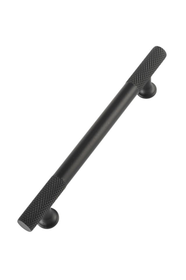 Çekmece Kapak Kulbu Alüminyum Metal Siyah Boya T Bar ( Tırtıklı Çubuk) Kulp Mobilya Mutfak