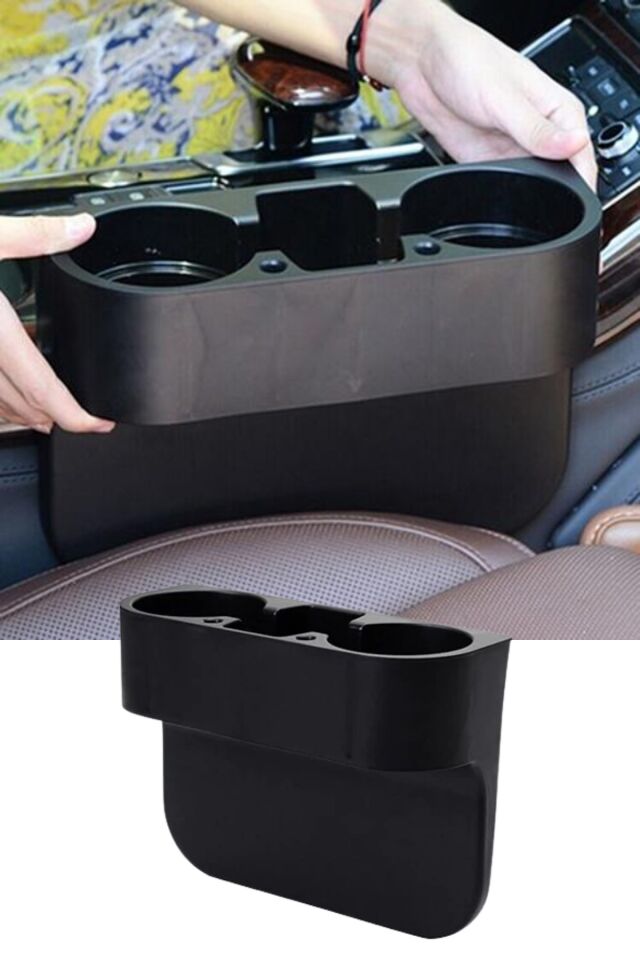 Araç İçi Oto Koltuk Arası Yanı Bardak Kalem Cep Telefon Tutucu Konsol Bardaklık