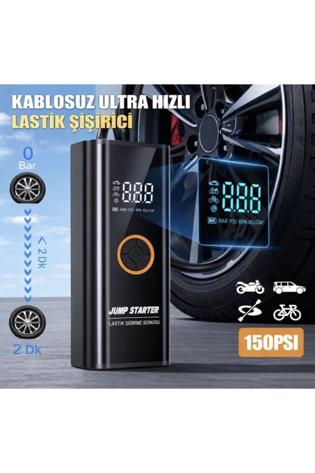 Jump Starter & Tire Inflator Araç Akü Takviye ve Lastik Şişirme Cihazı MC6623