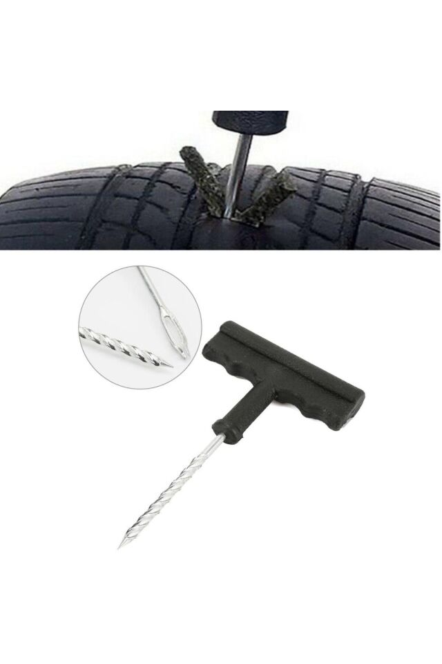 6 Parça Lastik Tamir Kiti Araba Motosiklet ve Bisiklet İçin Pratik Onarım Seti (Araç Bakım Kiti)