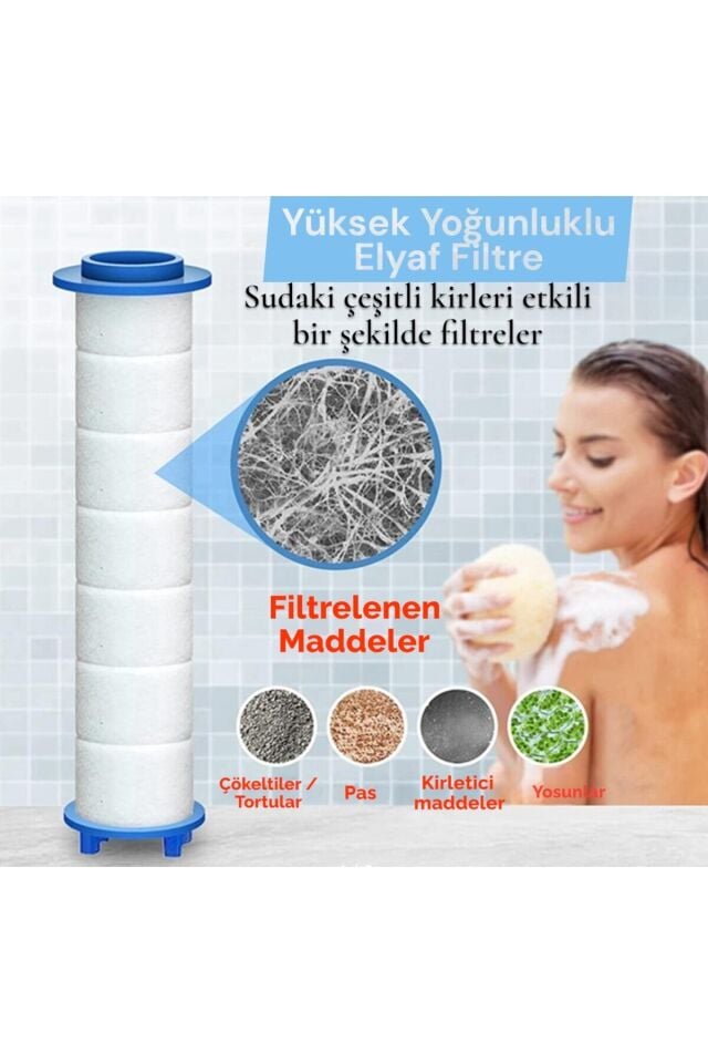 Çevirmeli 5 Fonksiyonlu Filtreli Duş Başlığı- 2'li -, 3'lü ve 4'lü Set