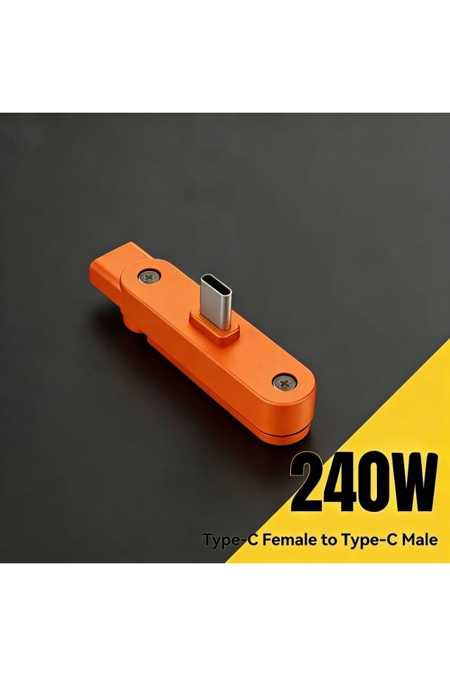 Katlanabilir Standlı Type-C to Type-C Adaptör | Taşınabilir Mini Dock Şarj & Veri Dönüştürücü (Anahtarlık Tasarım)